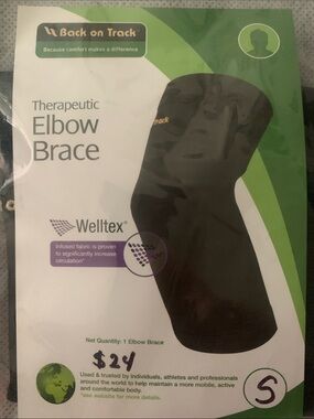 Therapeutic elbow, brace pair size small back on track